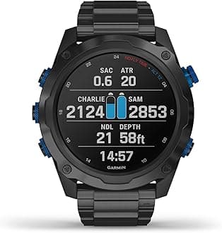 Descent Mk2i/Descent T1 Bundle, Smaller-Sized Watch-Style Dive Computer with Air Integration, Multisport Training/Smart Features, Titanium Gray. (010-02132-02)