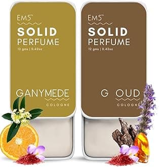 Em5 (Pack Of 2 Ganymede & G Oud Fragrance Solid Perfume, Travel & Pocket Friendly Perfume, Non-Greasy Cologne, Strong & Lasting, Gift Pack For Unisex, 12g Each