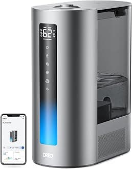 Dreo Smart Humidifier for Bedroom, 6L Top Fill Warm & Cool Mist Humidifiers for Large Home, 60Hr Quiet Runtime for Baby, Plant, Humidity Sensor, Indicator Light, 12H Timer, Google/Alexa, HM713S