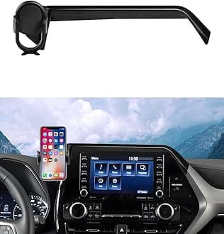 Custom Fit for Car Phone Holder 2020-2025 Toyota Highlander Accessories Phone Mount 8" Screen Cell Phone Automobile Cradles Hands-Free 360 Degree Rotation