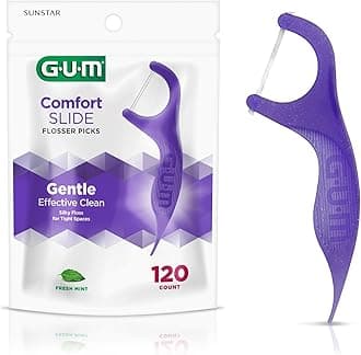 Sunstar 887V GUM Eez-Thru Fresh Mint Flavor Comfort Slide Flosser (Pack of 120)
