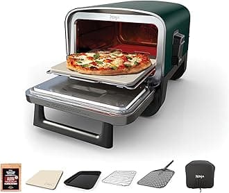 Ninja Woodfire 8-in-1 Outdoor Smoker Pizza Oven with 5 Pizza Settings, Green