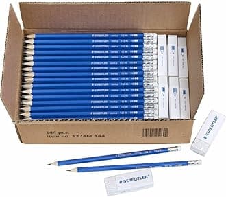 STAEDTLER Norica Pencil Class & Eraser Class Pack, 144ct