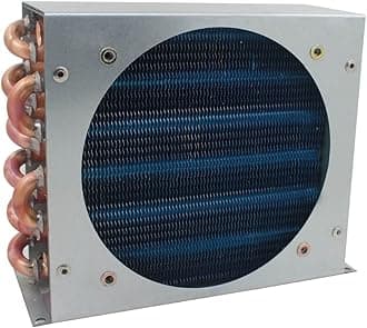 Small with Shell Copper Tube Heat Exchanger for Physical Cooling Condenser Coil Refrigerator Aluminum Fin Heat Exchanger Joyous (Color : 2x6x155-150mm)