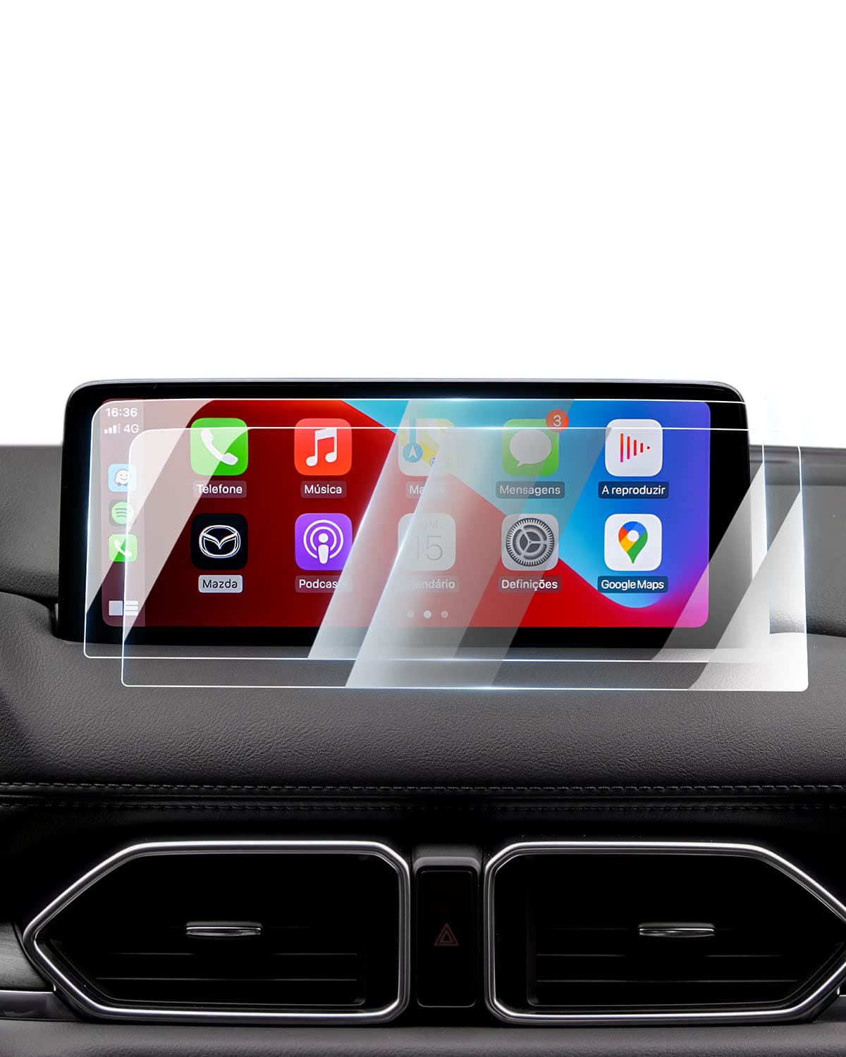 Karltys Compatible with 2PCS Screen Protector Mazda CX-5 2021-2023 CX5 10.25Inch Touch Screen Display Navigation Screen 9H Tempered Glass Film Anti Fingerprint Anti Glare