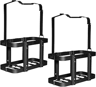 SPARKWHIZ Jerry Gas Can Holder, 5 Gallon / 20 Liter Steel Jerry Can Mount Brackets, 2 Pack