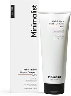 Minimalist Hair Mask For Frizzy Hair, Repairing Dry, Damaged & Dull Hair | Maleic Bond Repair Complex 05% with Transglutaminase, Amino Acids & Ceramides | For Damaged & Treated Hair | Controls Frizzy Hair | For Women & Men | 100 gm