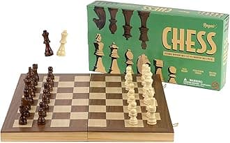 - Regal Games Wooden Chess Sets for Adults with Folding Chess Board (15 x 15) & Wood Chess Pieces | Travel & Portable Table Games for Fun Family Game Night