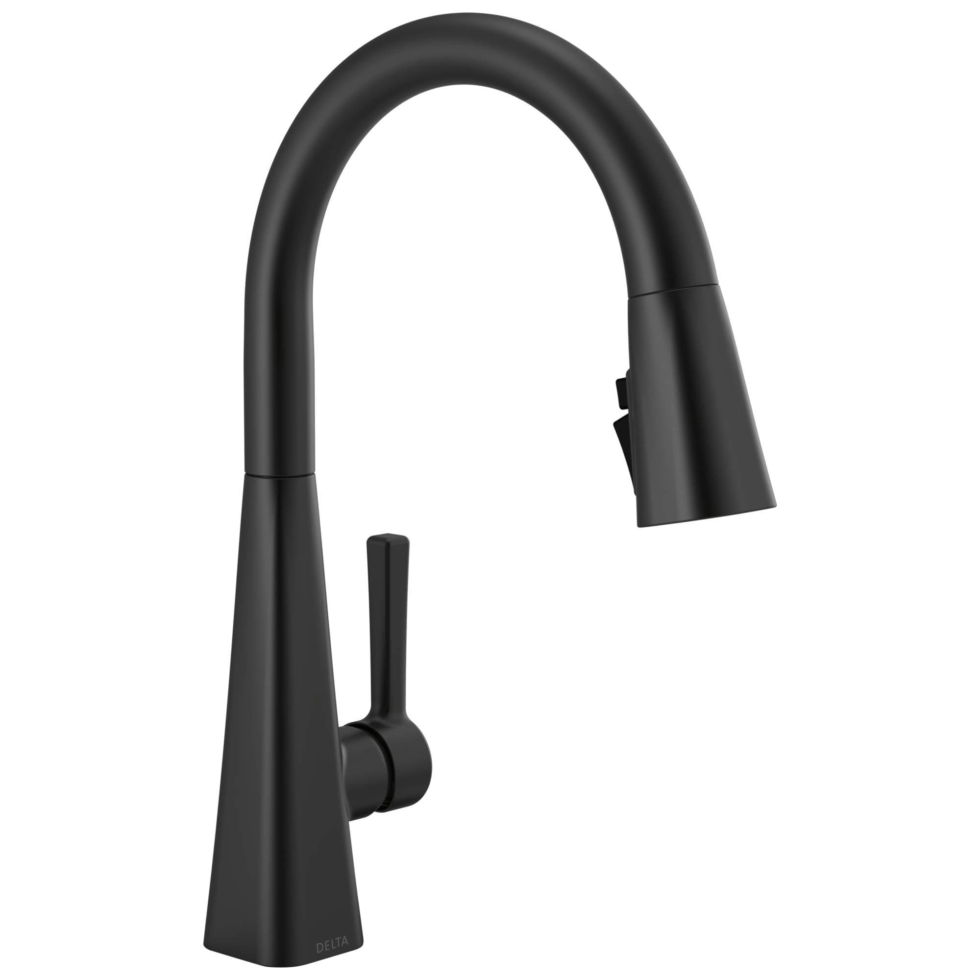 Faucet 19802Z-BL-DST Single-Handle Kitchen Faucet Pull-Down, Matte Black