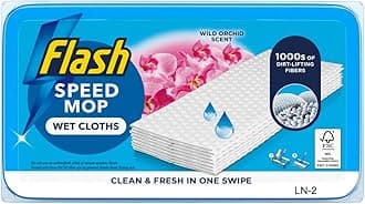 Flash Speedmop Wet Cloth Refills, Fast Easy and Hygienic, Lemon Multi-Surface, 24 Cloths