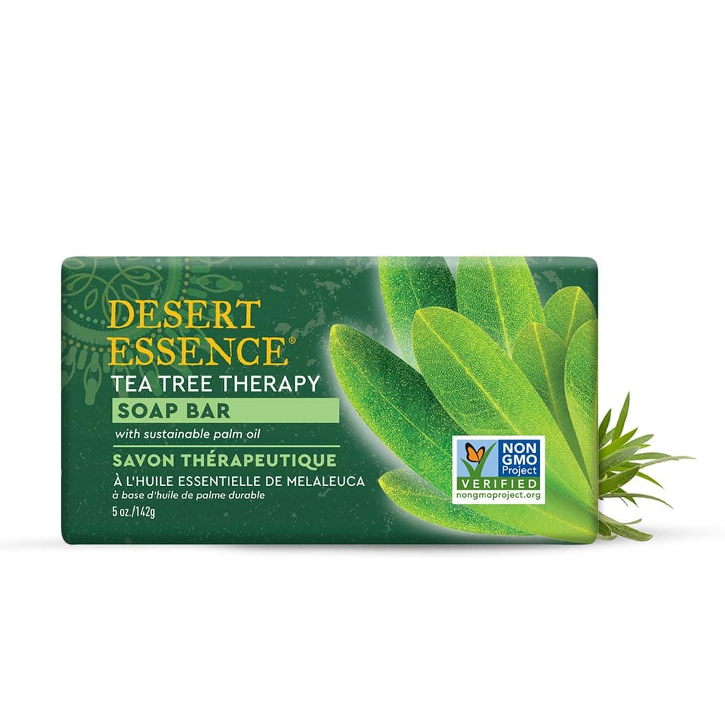 Tea Tree Therapy Cleansing Soap Bar - Botanically-Based with Sustainable Palm Oil, Eco-Harvest® Tea Tree, Jojoba Oil, Aloe – Safe for Sensitive Skin, Face & Body, Vegan, Cruelty-Free