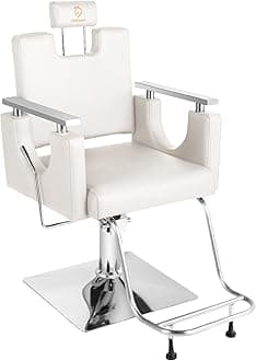 Heavy Duty Barber Chair, 360° Swivel Reclining Salon Chair for Hair Stylist, Height Adjustable Hydraulic Hairdressing Chair with Footrest for Barber Shop, Beauty Salon, Hairdressers