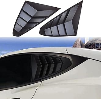 YHCDSEA for Tesla Model S Rear Side Window Covers Louvers Sport Style Cool Exterior Decoration fit Tesla Model S 2017-2024 Accessories (Matt Black)