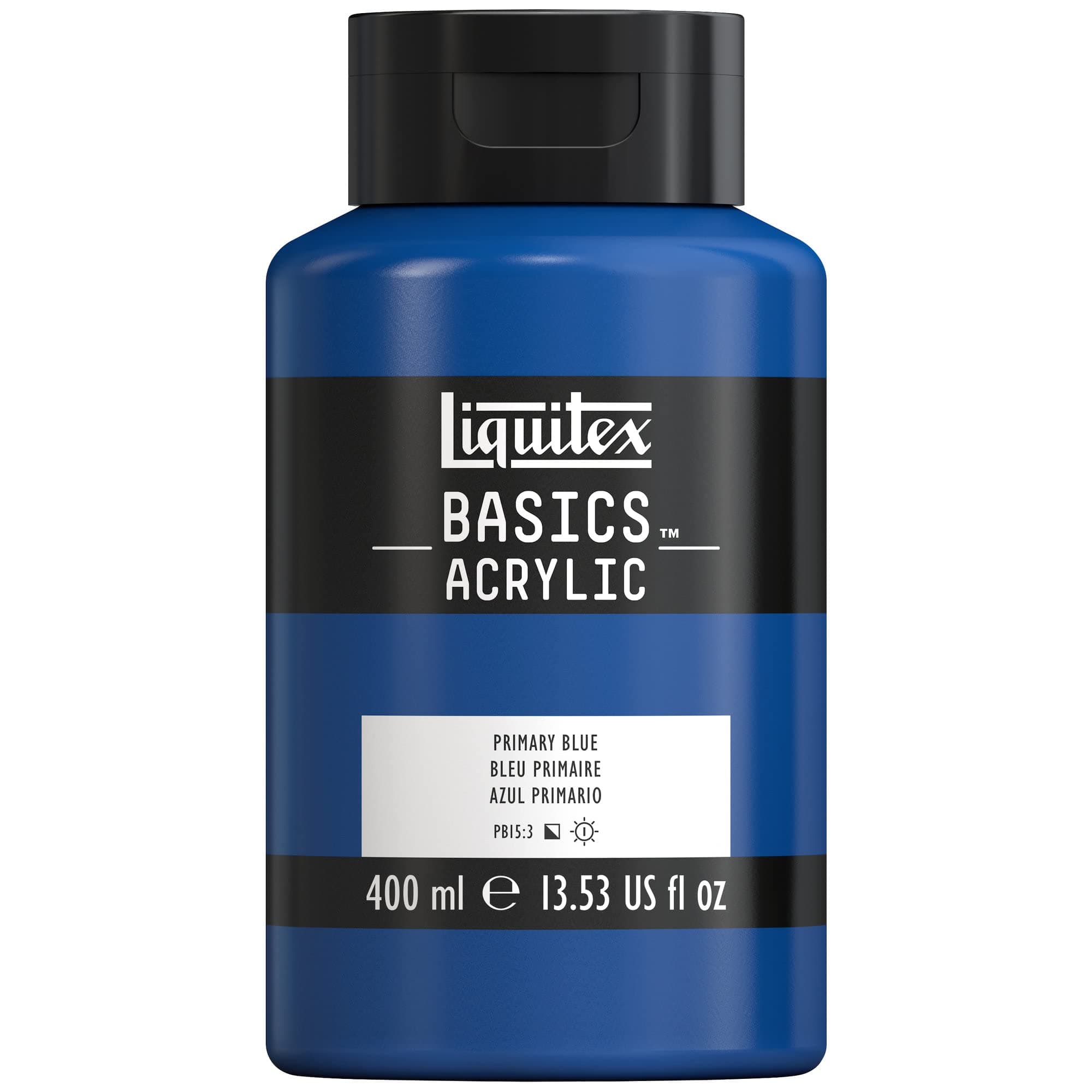 Basics Acrylic Paint, Primary Blue, 400 ml Bottle
