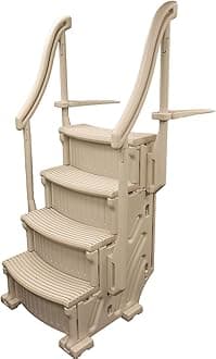 Confer Plastics Drop in Above Ground Pool Step with Warm Grey Treads