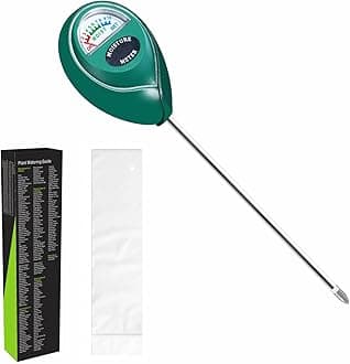 XLUX Soil Moisture Meter (Since 2015) - Durable 304 Stainless Steel Probe & Virgin ABS - Instant Read Plant Hygrometer with Anti-Abrasion Protective Pouch (Upgraded Design)