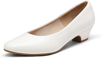 DREAM PAIRS Women's Mila Low Chunky Heel Pump