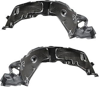 TRQ Front Driver and Passenger Side Inner Fender Liner Set Compatible with 2006-2008 Lexus IS250 IS350