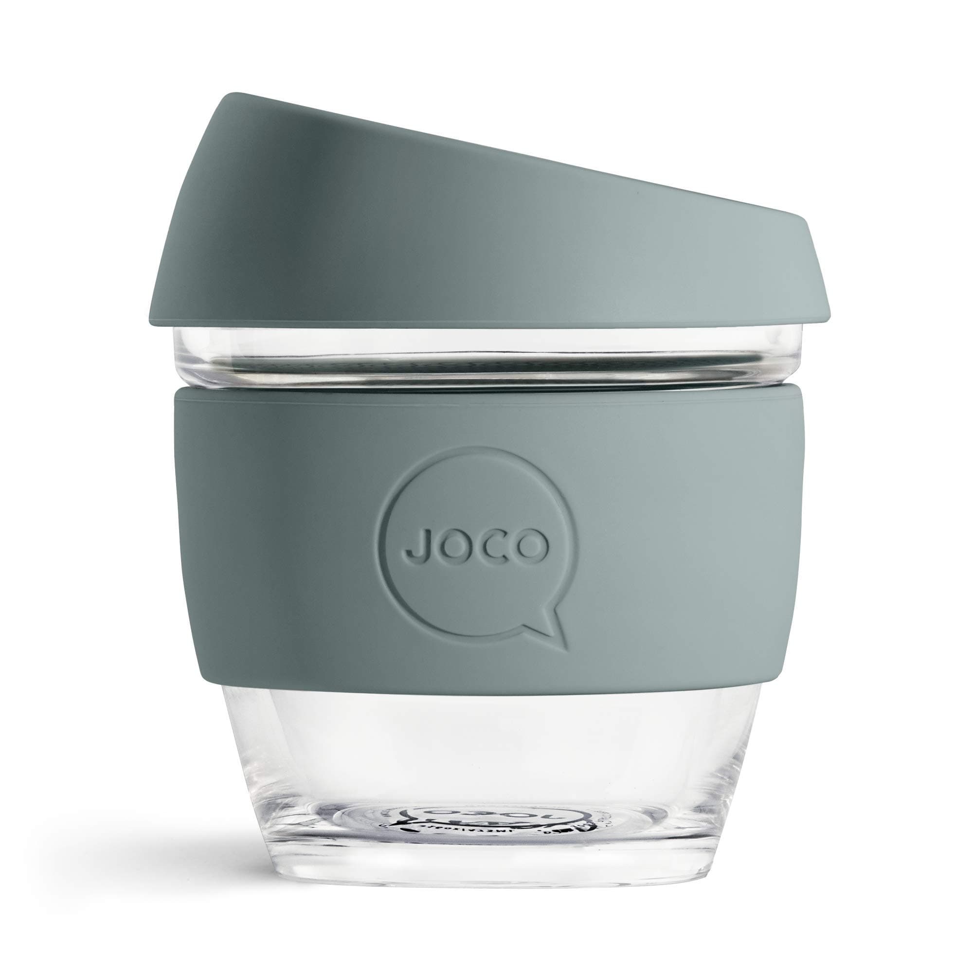 Glass Reusable Coffee Cup (8 oz, Bluestone)