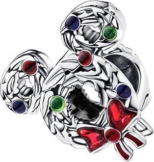 Film Cartoon Characters Charms for Women Beads Dangle Bracelet Necklace 925 Sterling Silver with 5A Cubic Zirconia,Mother's Day Birthday Christmas Ainmation Jewelry Collection Gifts