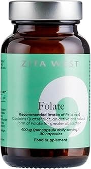 Zita West Premium Folate (L-Methylfolate) 400µg - Quatrefolic® Formula for Pre-Conception & Pregnancy - 30 Vegan Capsules