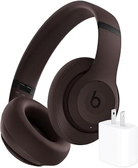 Studio Pro Bluetooth Noise Cancelling Headphones with Apple 20W USB-C Power Adapter - Deep Brown