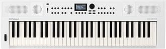 GO:KEYS 5 Music Creation Keyboard | 61-Note Keyboard | Built-In Stereo Speakers | Mic Input | Bluetooth Audio/MIDI Support for Music Streaming - White