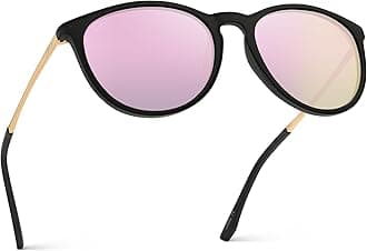 - Round Polarized Sunglasses for Women - UV400 Protection, Lightweight Frame, Vintage Retro Style