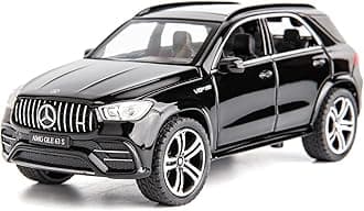 1/32 Scale Benz AMG GLE 63S SUV Toy Car, Alloy Diecast Collectible Pull Back Car Model with Light and Sound Toy Vehicles for Adults Boys Girls Gift Toy (Black)