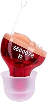 Hearing Amplifier for Seniors Adults Noise-Cancelling - Ear Amplifier Invisible Sound Amplifier Digital Hearing Enhancement Devices As Seen On TV Hearing Aid Cleaning Tools Included (RED)