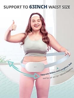 Slimpal Heat Pads for Period Pain Relief, Plus-Sized Electric Heating Pad for Menstrual Cramps Relief, Cordless Rechargeable Heat Belt for Back, Belly, Stomach, Gift for Girls Her Women, Beige