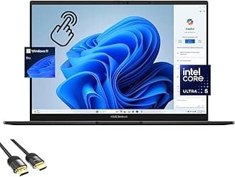 ASUS Zenbook 14 Laptop, 14” WUXGA OLED Touchscreen Display, 14-Cores Ultra 5-125H (Up to 4.50 GHz), 8GB RAM, 512GB PCIe 4.0, Backlit KB, WiFi 6E, Long Battery Life, USB-C, HDMI, PDG HDMI, Win 11 Pro