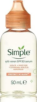simpleProtect 'N' Glow Radiance Booster SPF 30 naturally preservative free moisturiser for dull & tired skin 50 ml