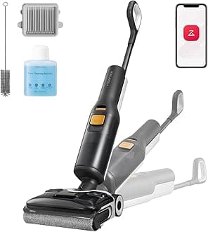 F25 ACE Wet Dry Vacuum Cleaner, Cordless Vacuum Mop All in One for Hard Floor, 20000Pa Hardwood Floor Cleaner with Zero Tangle, 194°F Hot Air Flash Drying Electric Mop, 180° Lie F