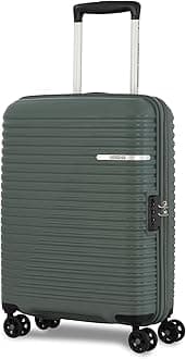 American Tourister Liftoff | Small Size Cabin Trolley Bag (55 cm) | 360° 8 Wheel Travel Luggage | Hard Case Polypropylene Suitcase | Combination Lock | Dark Olive