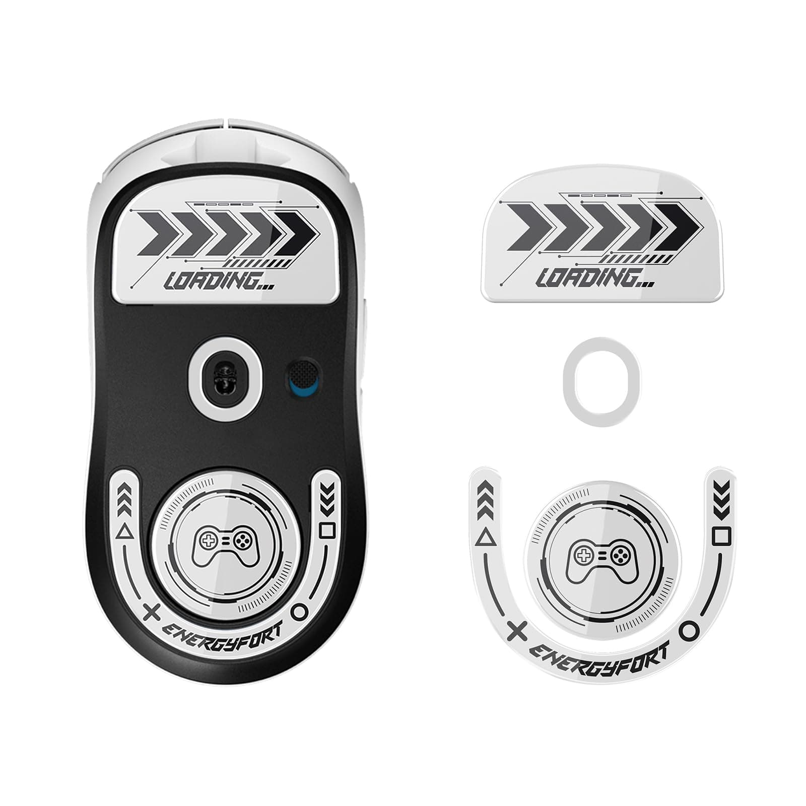 Logitech G PRO X Superlight 2 Wireless Gaming Mouse Feet Replacement, Rounded Curved Glass Feet, Super Fast Smooth and Durable Sole Mouse Stickers (White)