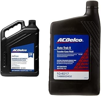 ACDelco Dexron VI Full Synthetic Automatic Transmission Fluid and Auto-Trak II Transfer Case Fluid Bundle