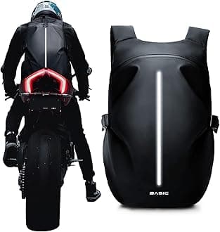 Motorcycle Backpack,Waterproof Helmet Backpack for Men,Motorcycle Accessories,Travel Backpack, D-black-small, Cool