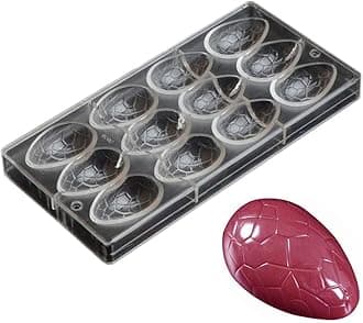 Polycarbonate Chocolate Mold DIY Handmade Chocolate Candy Mould Pastry Tools Bakeware Easter Egg Pattern Surface (19273)