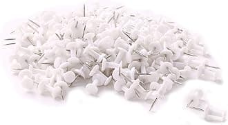 Tupalizy 200PCS Colored Plastic Push Pins Decorative Map Thumb Tacks with Steel for Bulletin Board and DIY Craft Home Office Use (White)