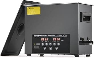 CREWORKS Black Titanium Stainless Steel Ultrasonic Cleaner 6L