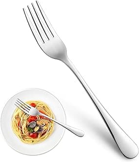 Dinner Forks,Set of 16 Top Food Grade Stainless Steel Silverware Forks,Table Forks,Flatware Forks,8 Inches,Mirror Finish & Dishwasher Safe,Use for Home,Kitchen or Restaurant
