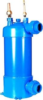 Pool Heat Exchanger 72 kBtu Titanium Twisted Tube PVC Shell for Swimming Pool Heat Pump Solar Spa Heating and Cooling