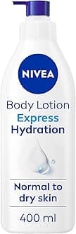 Express Hydration Body Lotion (400ml), Fast Absorbing NIVEA Moisturiser for Dry Skin Made with Deep Moisture Serum and Sea Minerals, Smooth Skin NIVEA Body Lotion (Pack of 4)