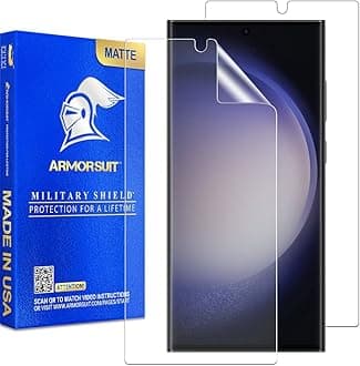 ArmorSuit2 Pack MilitaryShield Anti-Glare Screen Protector Designed for Samsung Galaxy S23 Ultra 5G (6.8 Inch, 2023 Release) Case Friendly Matte Film - Made in USA