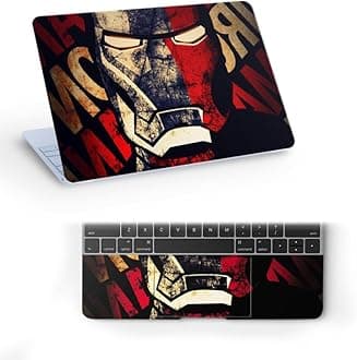 Galaxsia Iron 1 Full Vinyl Laptop Skin/Sticker/Cover for 14 Inches Laptops Laminated-Removable-HD Quality Compatible for Hp-Dell-Sony-Lenovo-Asus etc.(13.8x9.6 Inches)