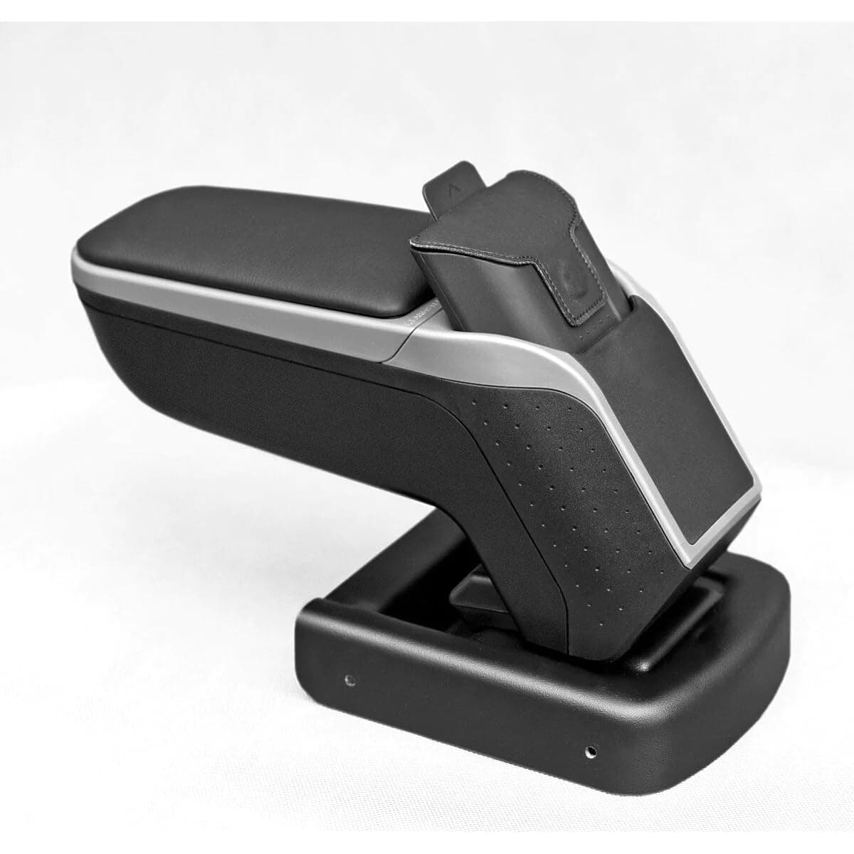 Armrest Specific Black/Grey Armster 2 for Mazda 2 IV (2015-). With Storage Compartment and Fold Away.