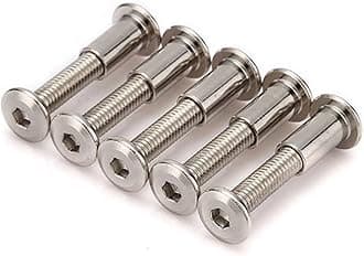 Rely®⇒VP INDUSTRIES (Combo Set -20 Pcs) M8x35 mm Allen JCB Screw with JCB Female Sleeve Barrel Nut + Allen Key 1 pc | Fastener for Joining Wood Boards, Cabinets, Cupboards,Chairs & Beds