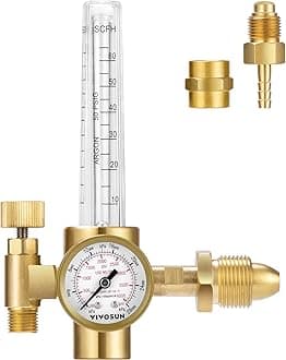 VIVOSUN Argon/CO2 Regulator Emitter System with 50 PSI Fixed, Max. 4000PSI Inlet Pressure, Precise Brass Regulator for Gas Control in Hydroponic, Grow Tent, House Aquarium, Welding