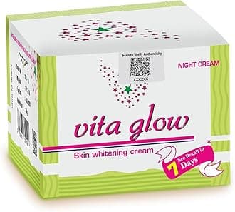 Vita Glow Skin Whitening Night Cream – Radiant Glow & Even Tone Formula – Brightening Face Cream for Men & Women – 30g